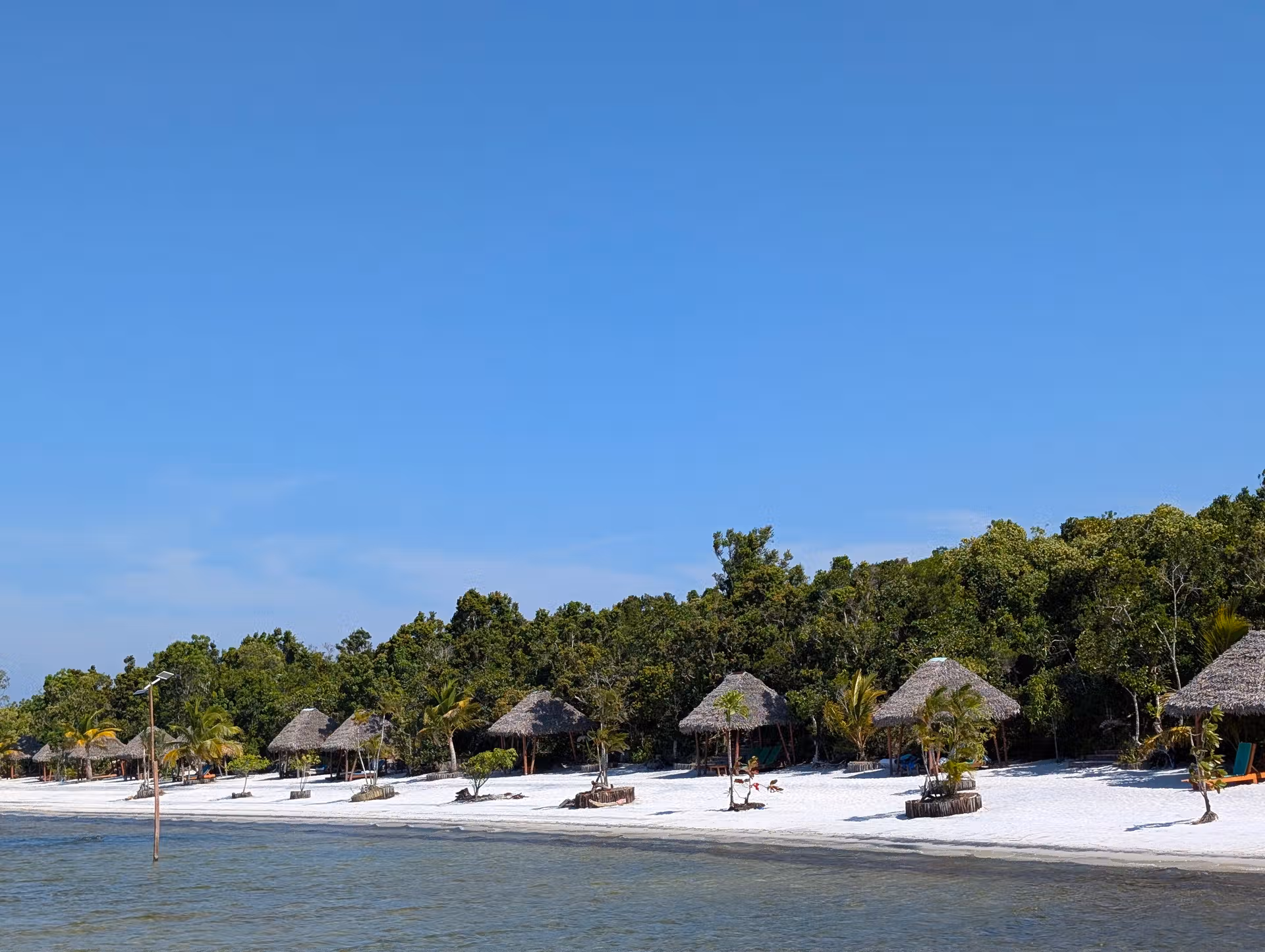 white sand beach in front of a calm lake water in Akanin'ny Nofy Palmarium Reserve, photographed by Far Madagascar