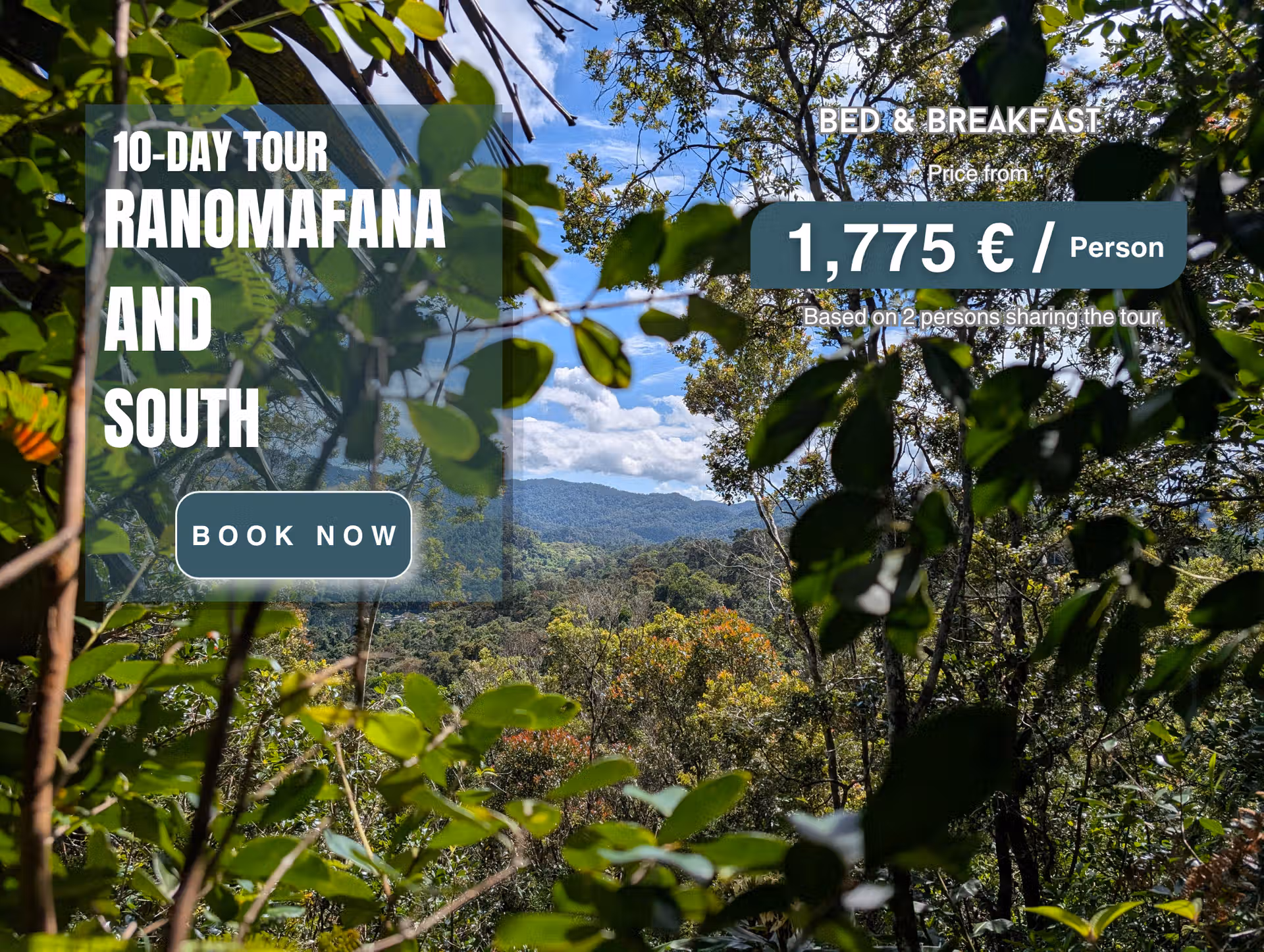 10-day south tour package from Ranomafana Anja to Isalo price from 1775€ by Far Madagascar