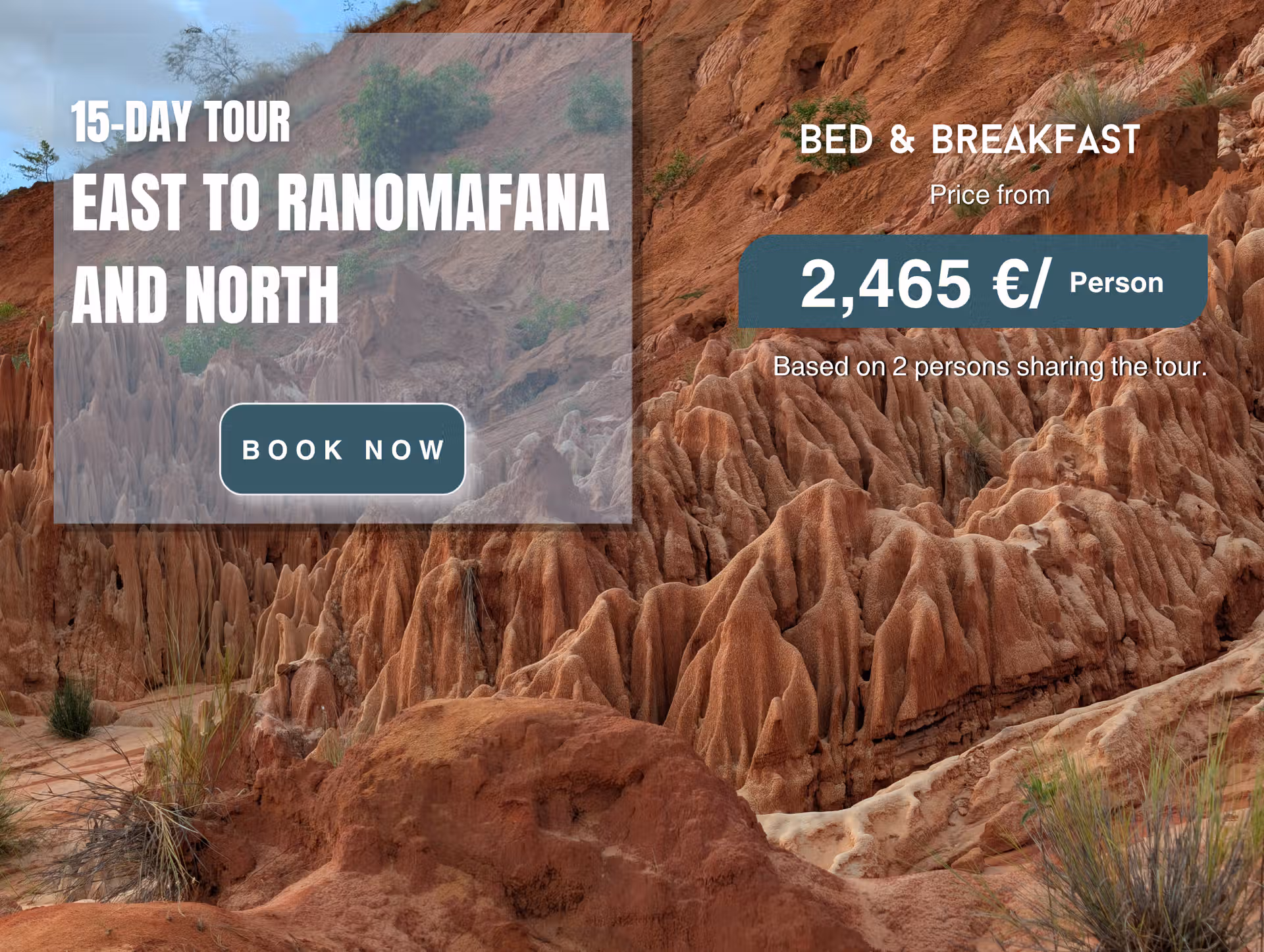 15-day tour package from Andasibe and Ranomafana to the north Nosy Be price from 2465€ by Far Madagascar