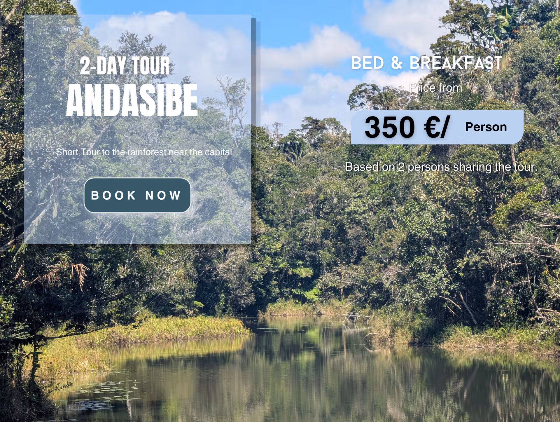 2-day east tour package to Andasibe price from 350€ by Far Madagascar