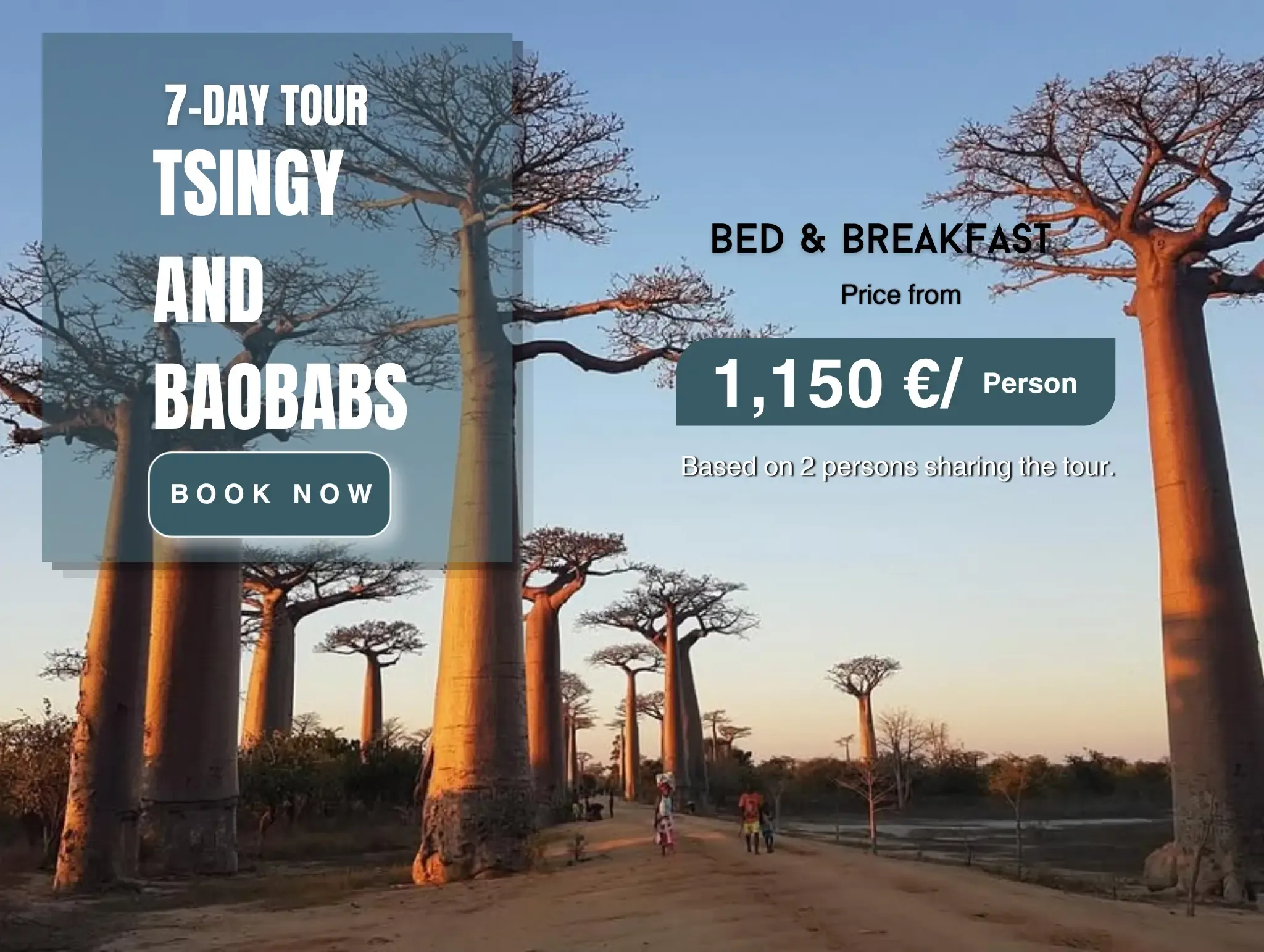 7-day west tour package from the baobab alley in Morondava to the tsingy de Bemaraha price from 1150€ by Far Madagascar