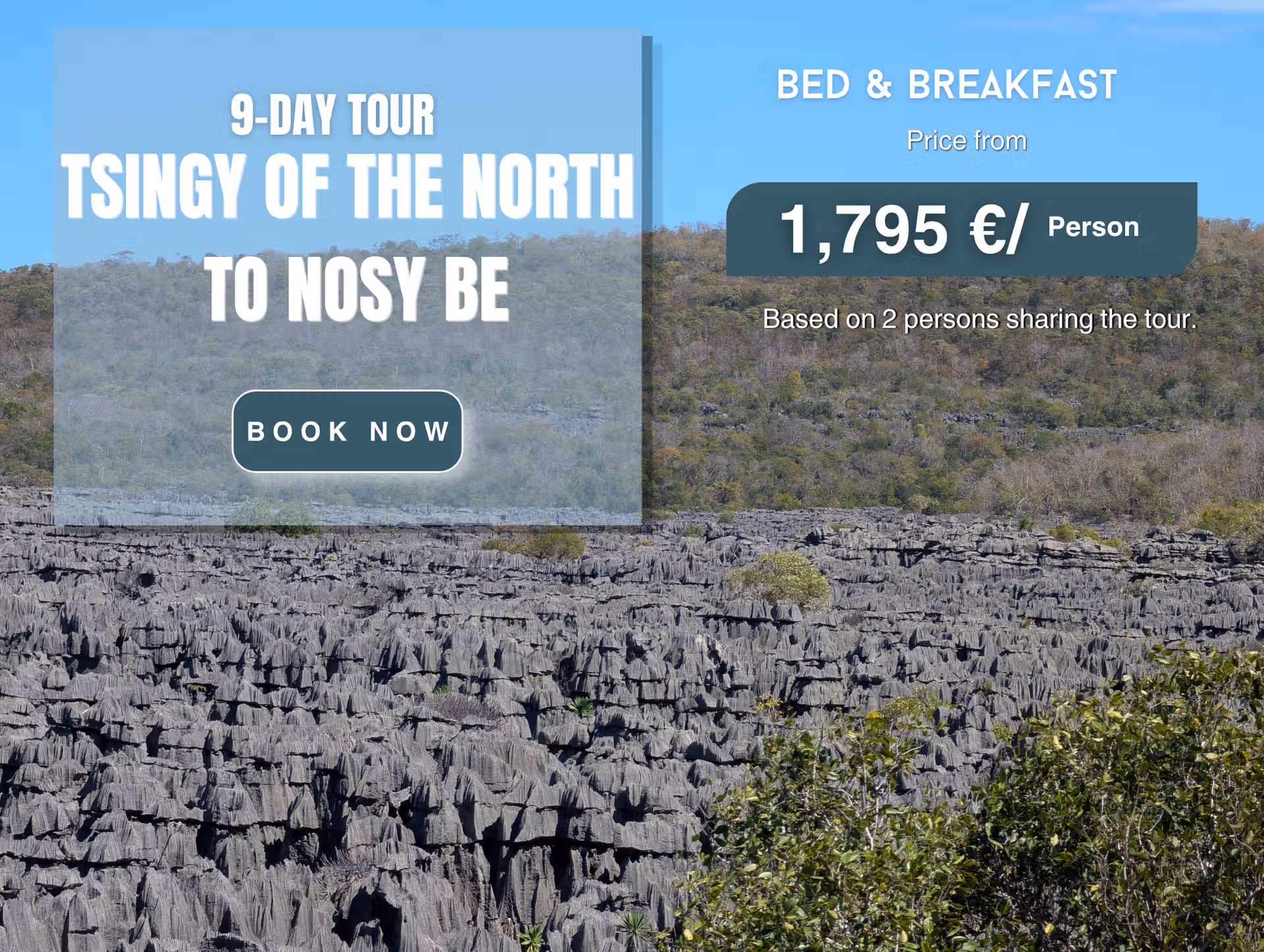 9 day-tour north package from Antsiranana Ankarana to Nosy Be price from 1795 € by Far Madagascar